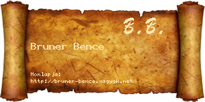 Bruner Bence névjegykártya